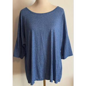 Women's LuLaRoe Irma Blue Short Sleeve Tee Plus 3XL